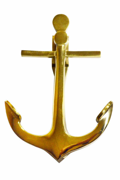 5 3/4 Inch Solid Brass Nautical Anchor Door Knocker (Several Finishes Available)