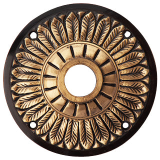 Solid Brass Set of Feather Style Rosettes