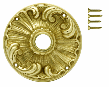 Romanesque Solid Brass Rosette Plate