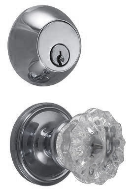 Octagon Crystal Entryway Set with Victorian Back Plate