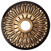 Solid Brass Feather Style Rosettes