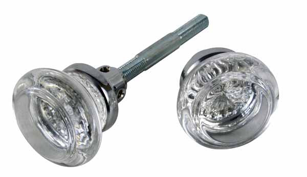 Round Crystal Spare Door Knobs (Several Finishes Available)