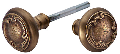 Solid Brass Lafayette Swirl Spare Door Knob Set