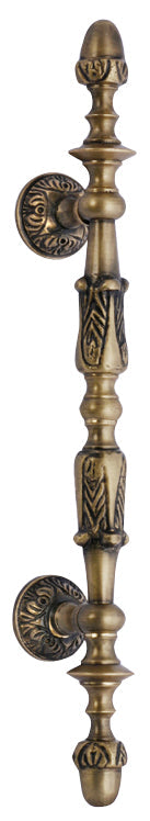 11 3/4 Inch Solid Brass French Empire Door Pull in Several Finishes