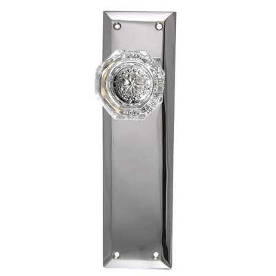 Providence Crystal Door Knob With Quaker Style Backplate (Several Finish Options)