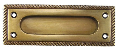 Rectangular Georgian Roped Solid Brass Sash Pull
