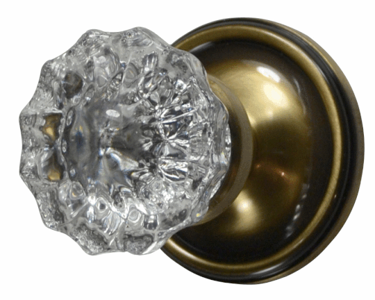 Traditional Crystal Knob Wall Mount Robe Hook (Several Finish Options)