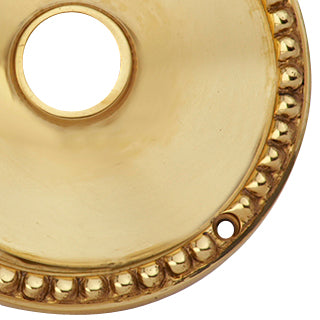 Solid Brass Beaded Round Rosette (Polished Brass Finish)