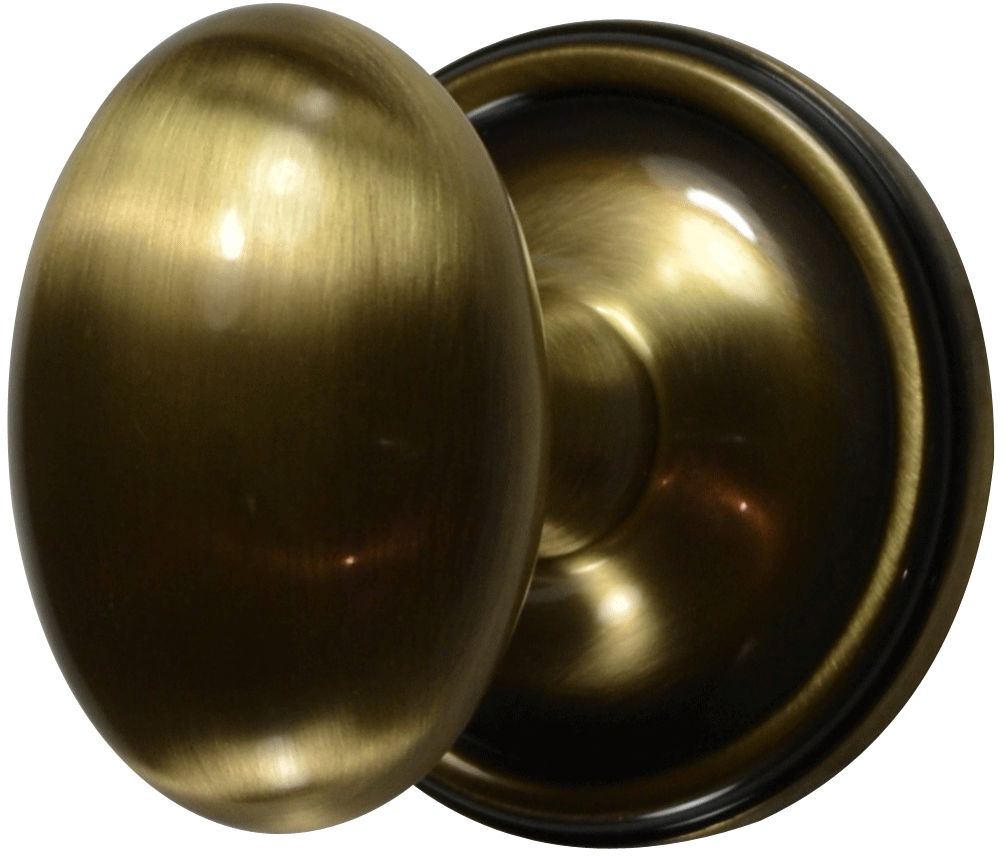 Solid Brass Egg Door Knob Set